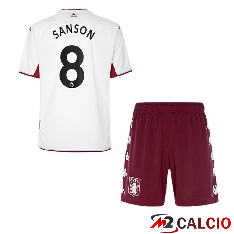 Maglia Aston Villa (Sanson 8) Bambino Seconda Bianco 2021/22