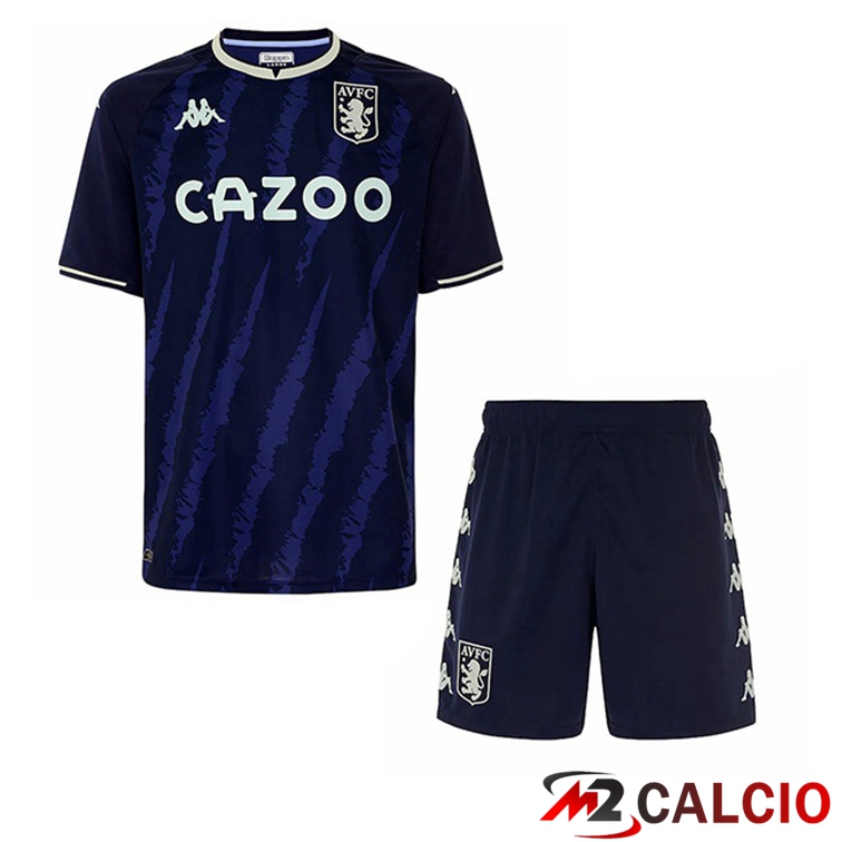 Maglia Aston Villa Bambino Terza Blu 2021/22