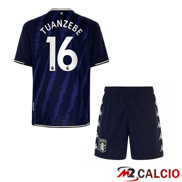 Maglia Aston Villa (Tuanzebe 16) Bambino Terza Blu 2021/22