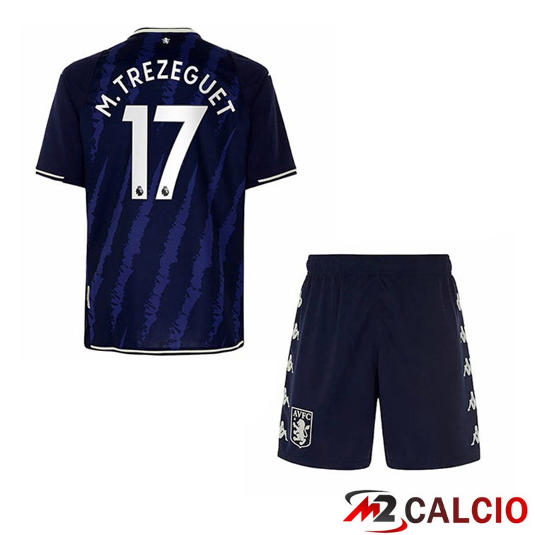 Maglia Aston Villa (Trezeguet 17) Bambino Terza Blu 2021/22