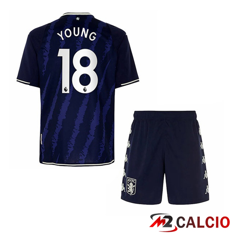 Maglia Aston Villa (Young 18) Bambino Terza Blu 2021/22