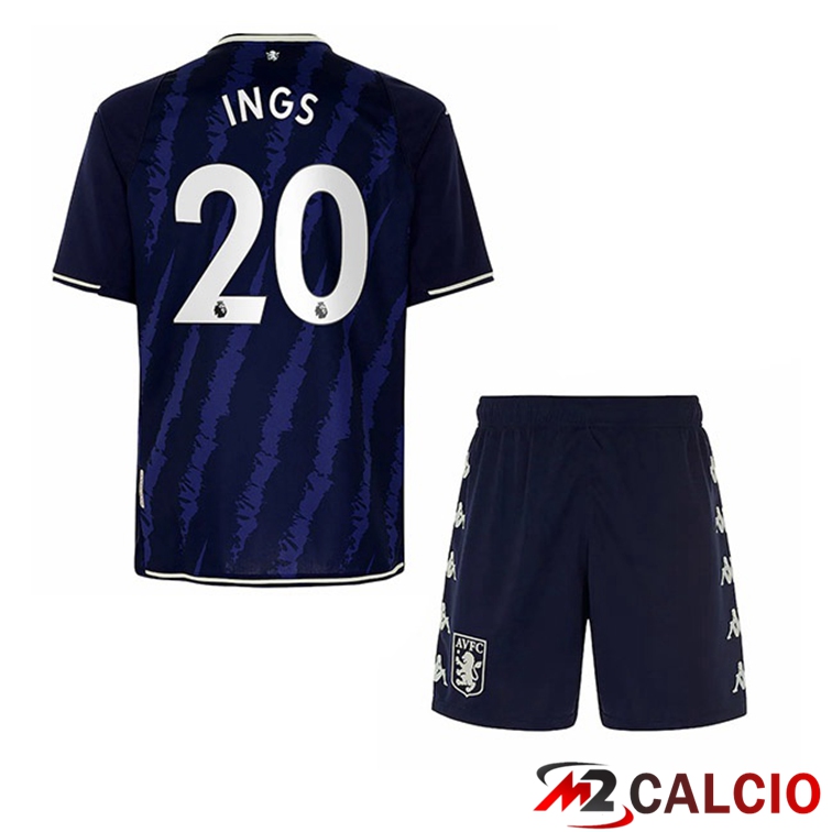 Maglia Aston Villa (Ings 20) Bambino Terza Blu 2021/22