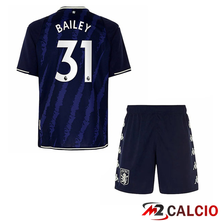 Maglia Aston Villa (Bailey 31) Bambino Terza Blu 2021/22