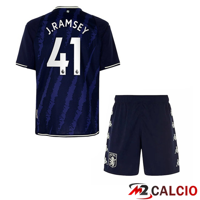Maglia Aston Villa (Ramsey 41) Bambino Terza Blu 2021/22