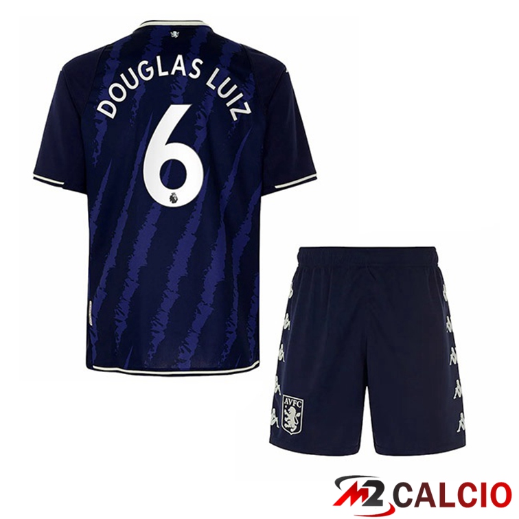 Maglia Aston Villa (Douglas Luiz 6) Bambino Terza Blu 2021/22