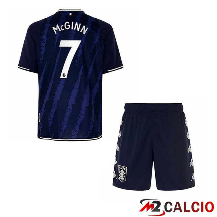 Maglia Aston Villa (McGinn 7) Bambino Terza Blu 2021/22