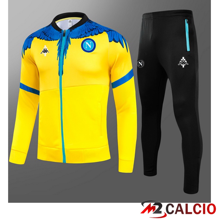 Tuta Calcio Bambino - Giacca SSC Napoli Giallo Blu 2021/2022