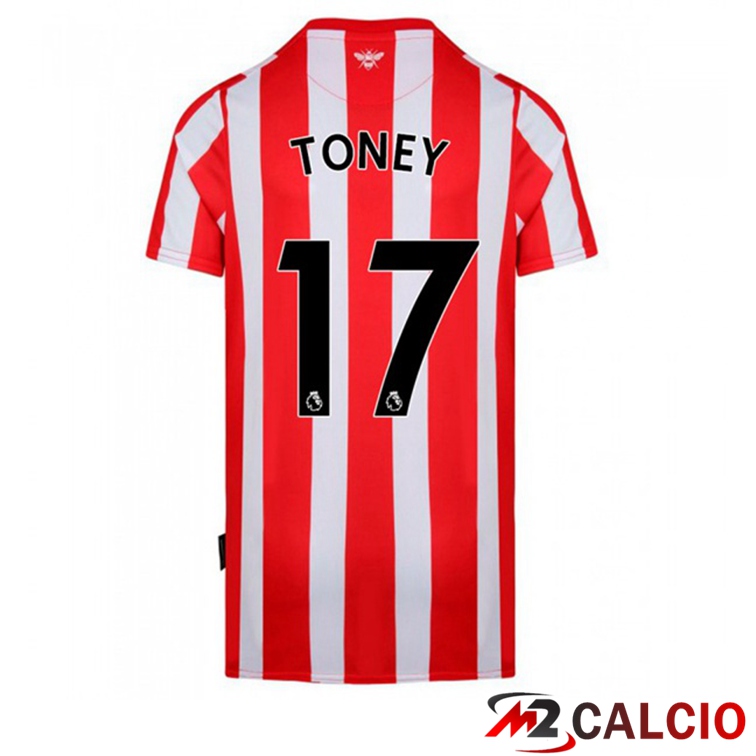 Maglia Brentford FC (TONEY 17) Prima Rosso/Bianco 2021/22
