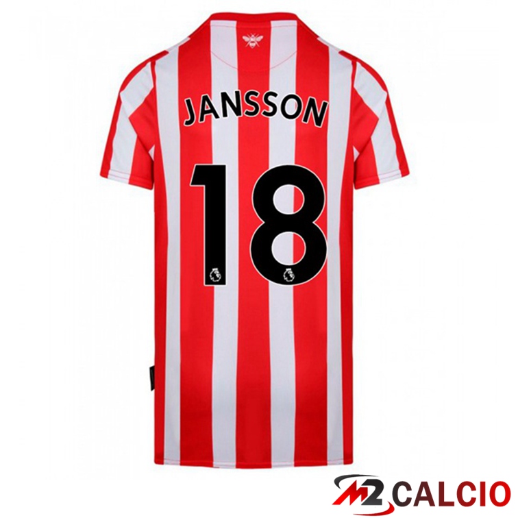 Maglia Brentford FC (JANSSON 18) Prima Rosso/Bianco 2021/22