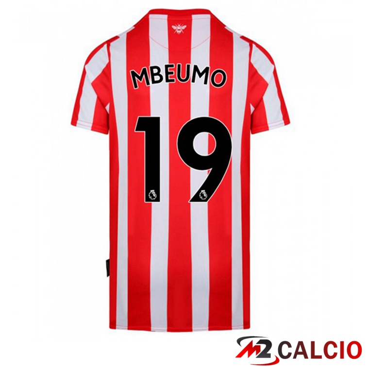 Maglia Brentford FC (MBEUMO 19) Prima Rosso/Bianco 2021/22