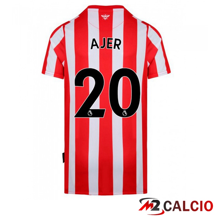 Maglia Brentford FC (AJER 20) Prima Rosso/Bianco 2021/22