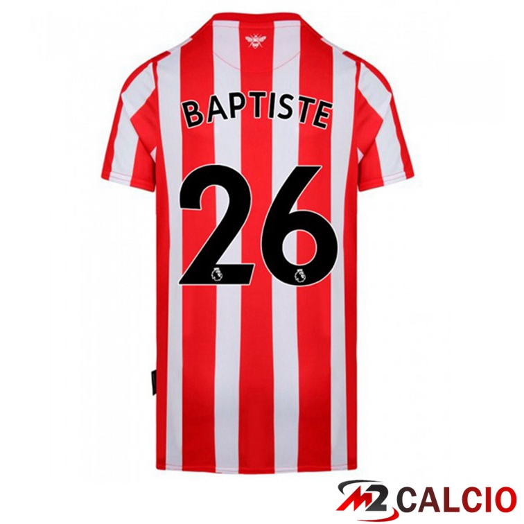 Maglia Brentford FC (BAPTISTE 26) Prima Rosso/Bianco 2021/22
