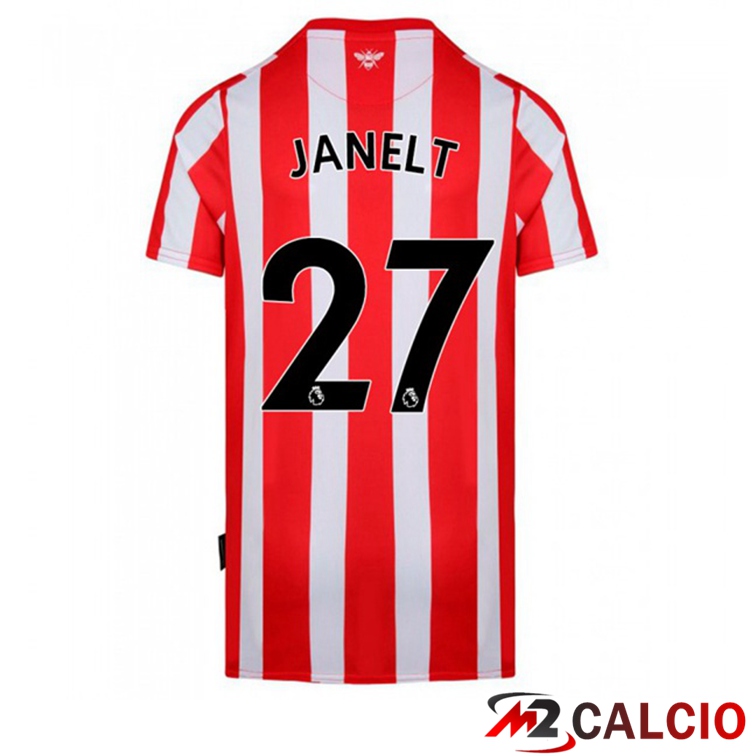 Maglia Brentford FC (JANELT 27) Prima Rosso/Bianco 2021/22