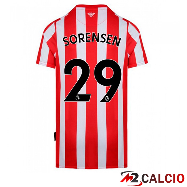 Maglia Brentford FC (SORENSEN 29) Prima Rosso/Bianco 2021/22