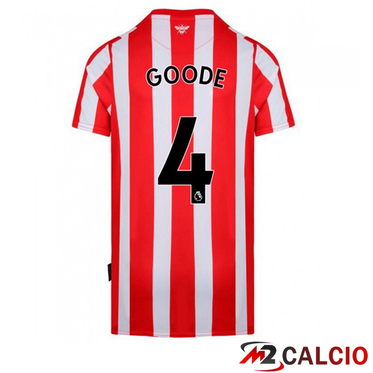 Maglia Brentford FC (GOODE 4) Prima Rosso/Bianco 2021/22