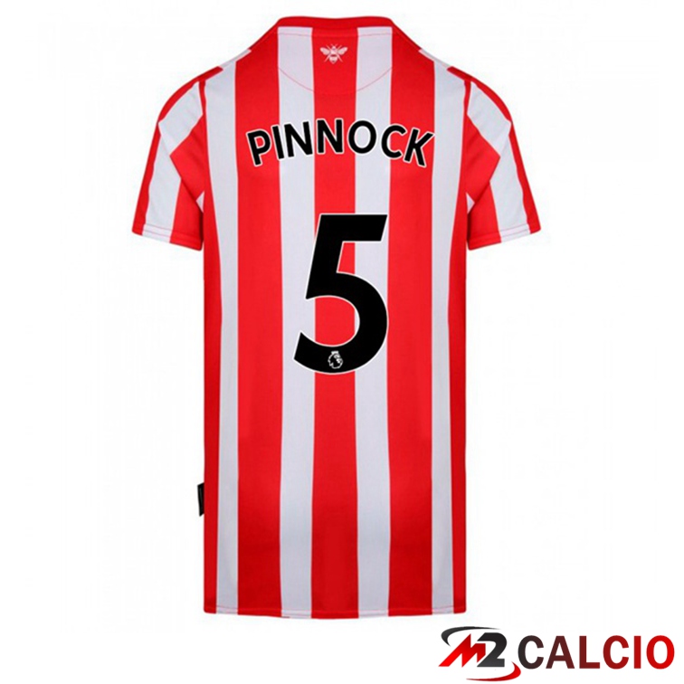 Maglia Brentford FC (PINNOCK 5) Prima Rosso/Bianco 2021/22