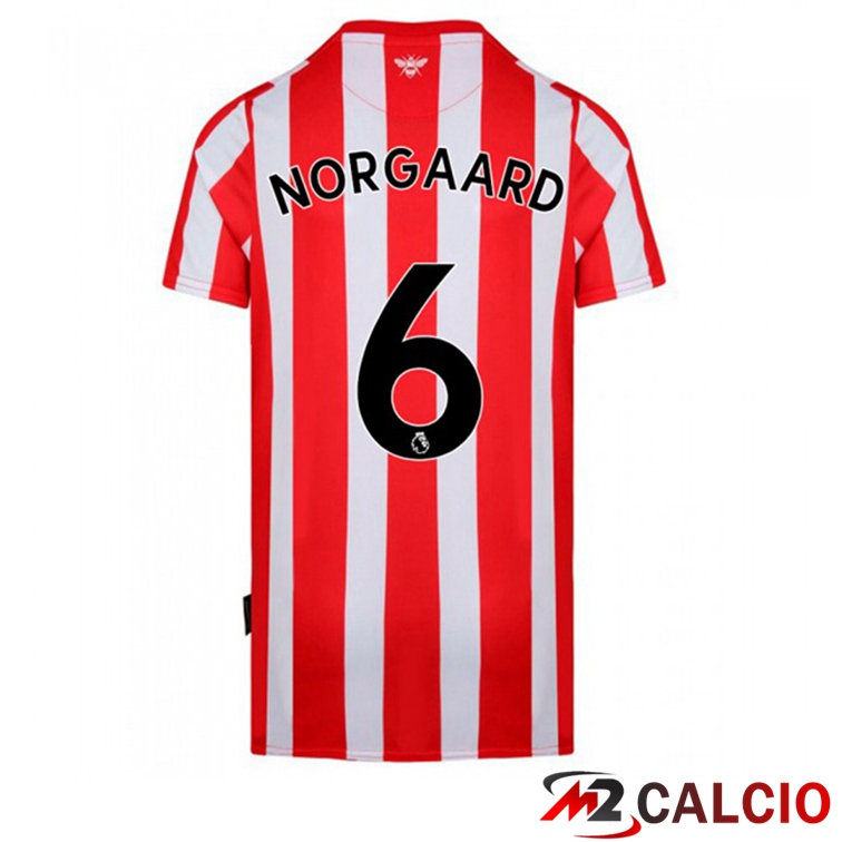 Maglia Brentford FC (NORGAARD 6) Prima Rosso/Bianco 2021/22