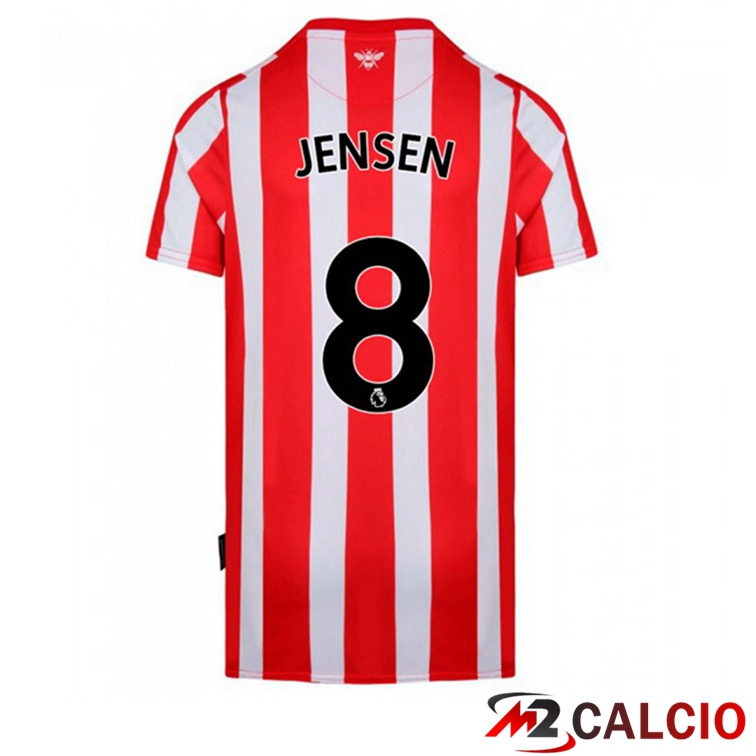 Maglia Brentford FC (JENSEN 8) Prima Rosso/Bianco 2021/22