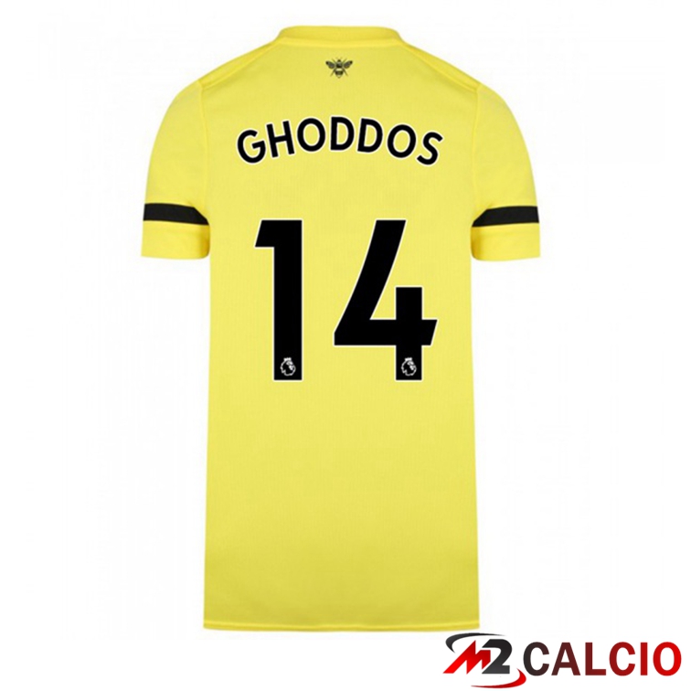 Maglia Brentford FC (GHODDOS 14) Seconda Giallo 2021/22