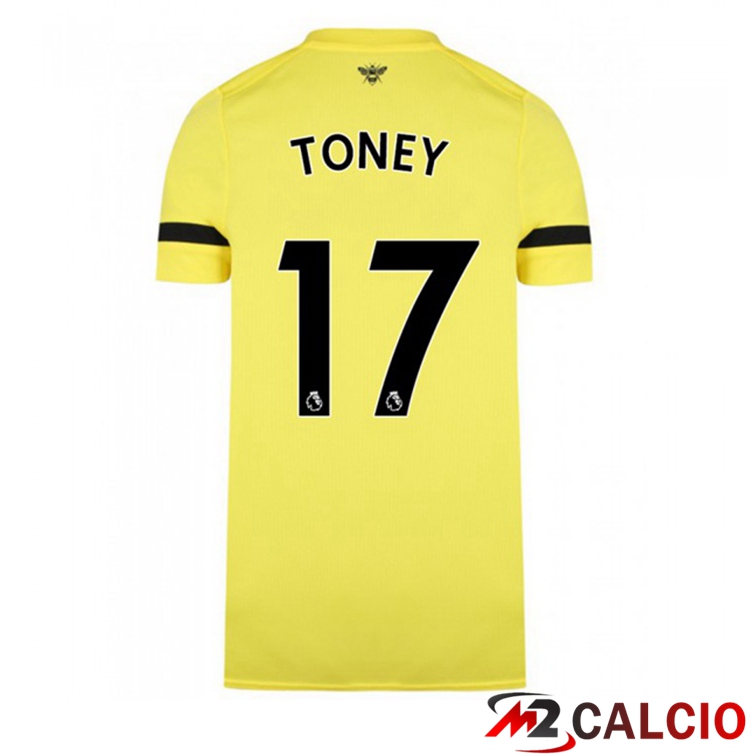Maglia Brentford FC (TONEY 17) Seconda Giallo 2021/22