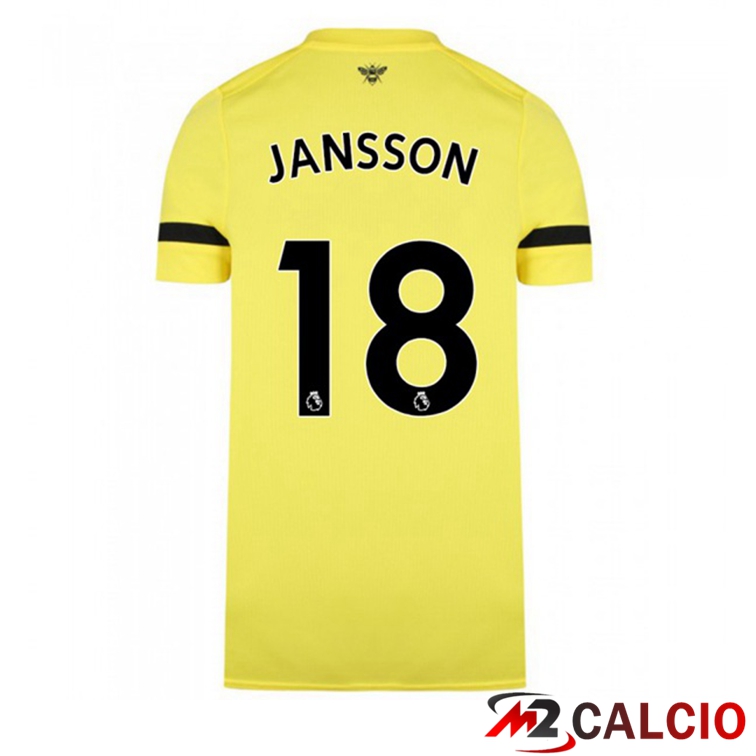 Maglia Brentford FC (JANSSON 18) Seconda Giallo 2021/22