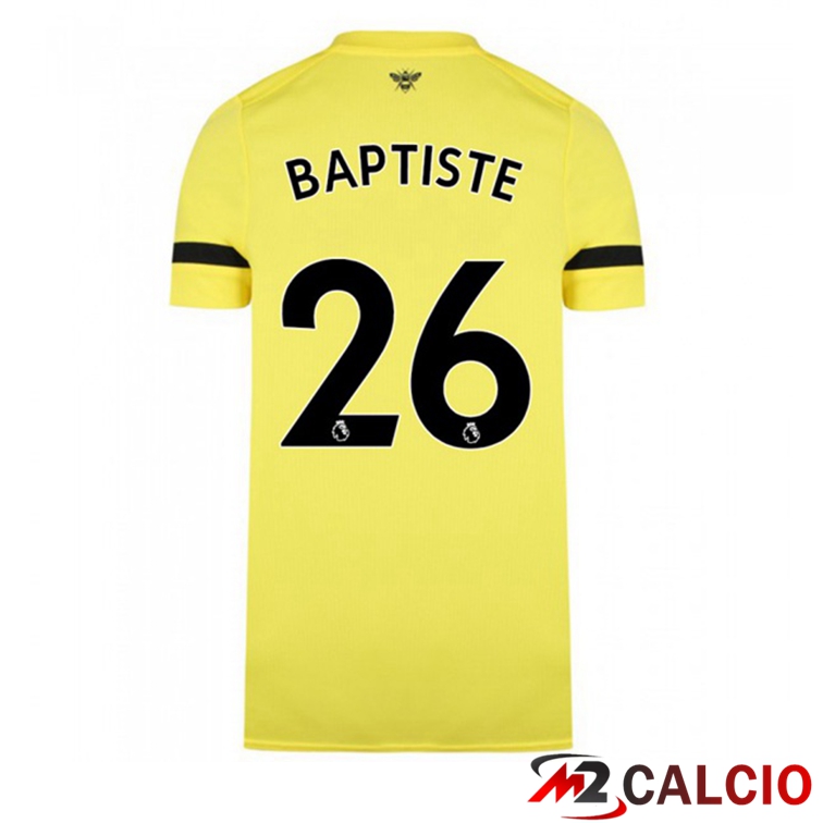 Maglia Brentford FC (BAPTISTE 26) Seconda Giallo 2021/22