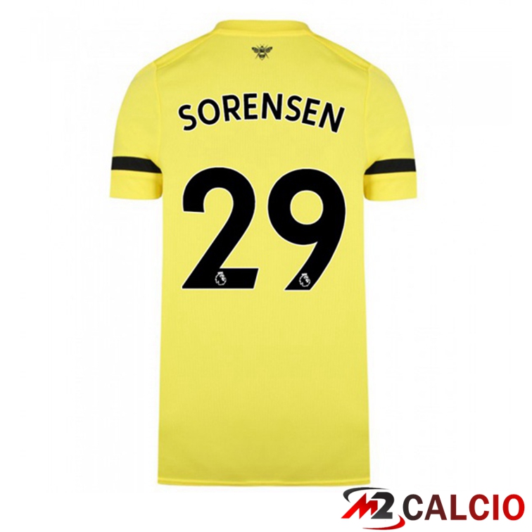 Maglia Brentford FC (SORENSEN 29) Seconda Giallo 2021/22