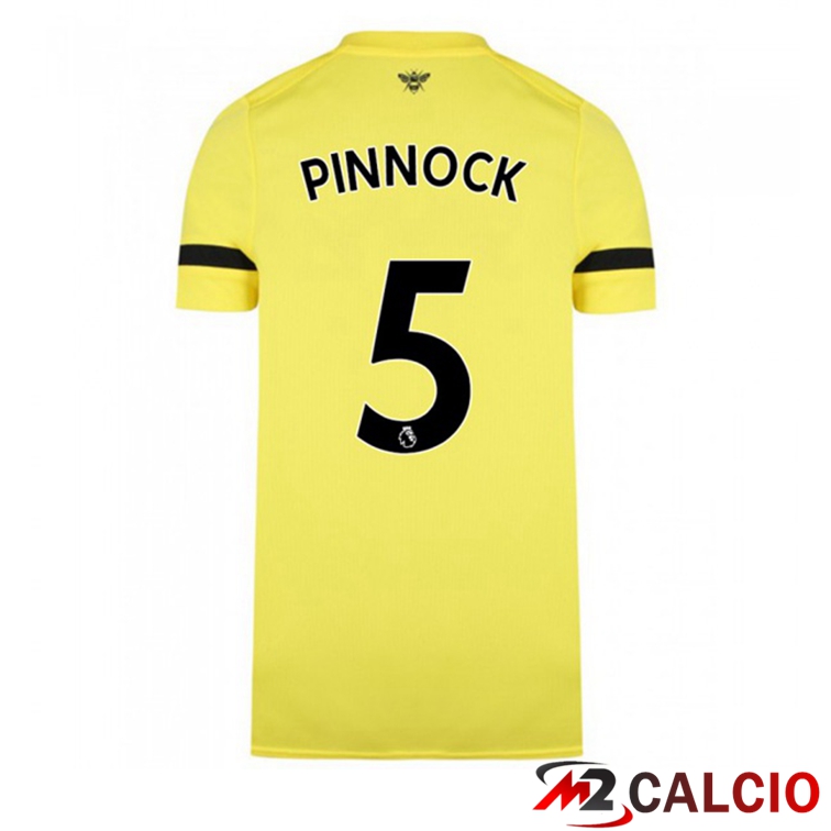 Maglia Brentford FC (PINNOCK 5) Seconda Giallo 2021/22