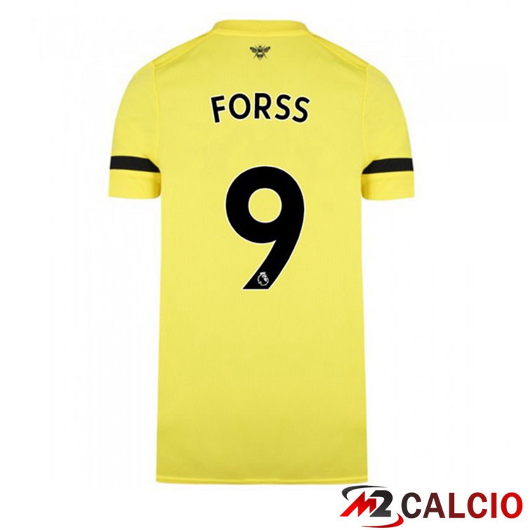 Maglia Brentford FC (FORSS 9) Seconda Giallo 2021/22