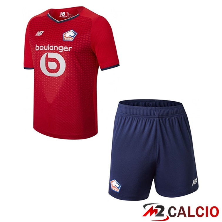 Maglia Lille LOSC Bambino Prima Rosso 2021/2022