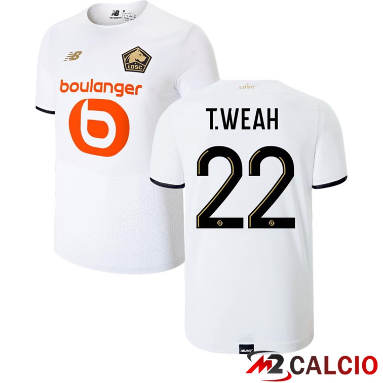 Maglia Lille LOSC (T.WEAH 22) Seconda Bianco 2021/2022