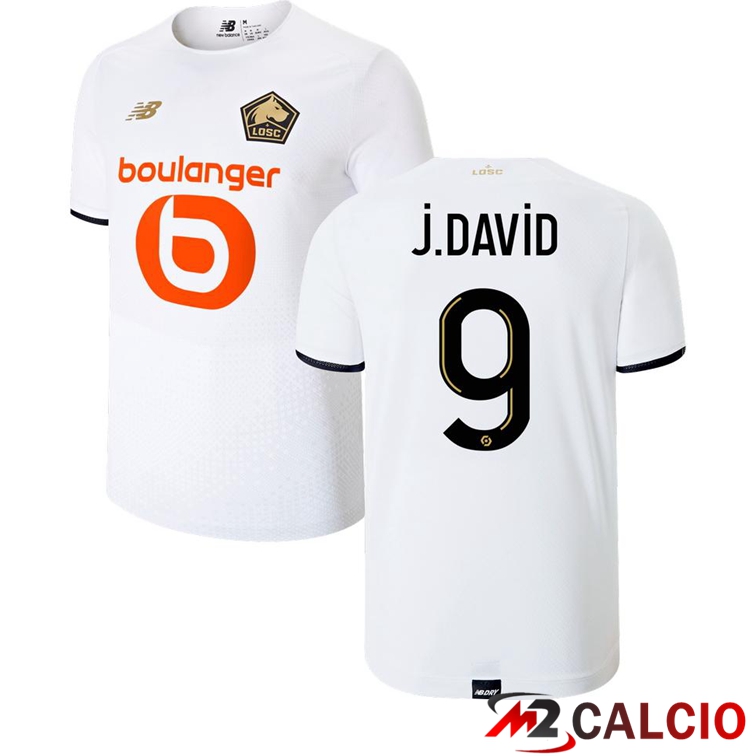 Maglia Lille LOSC (J.DAVID 9) Seconda Bianco 2021/2022
