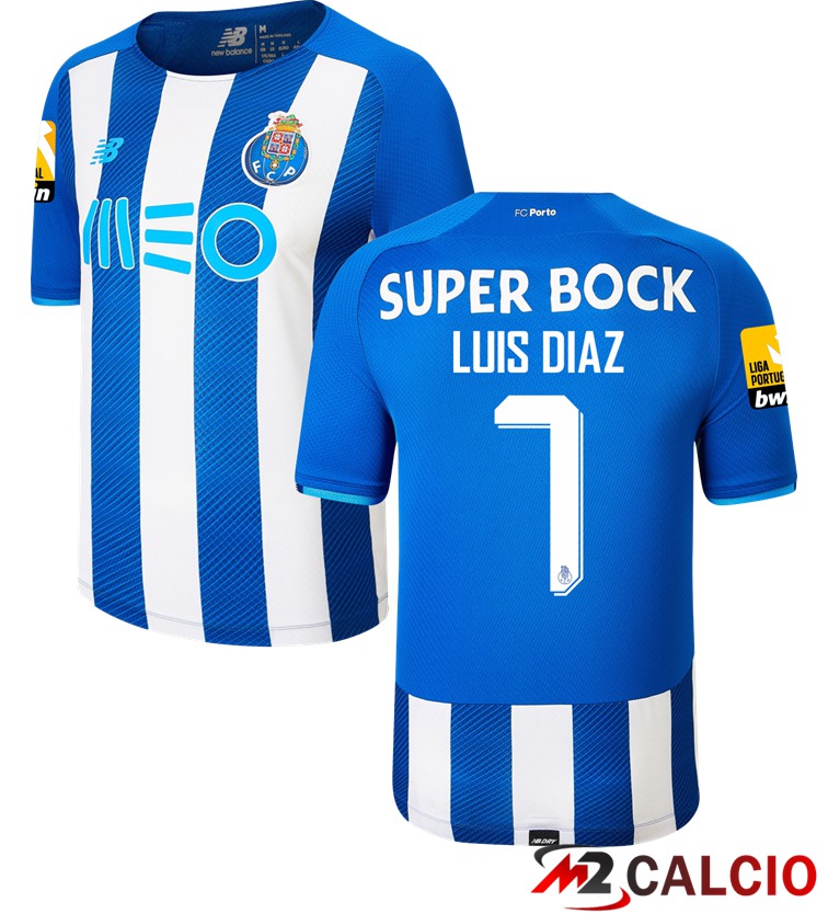 Maglia FC Porto (LUIS DIAZ 7) Prima Bianco/Blu 2021/2022