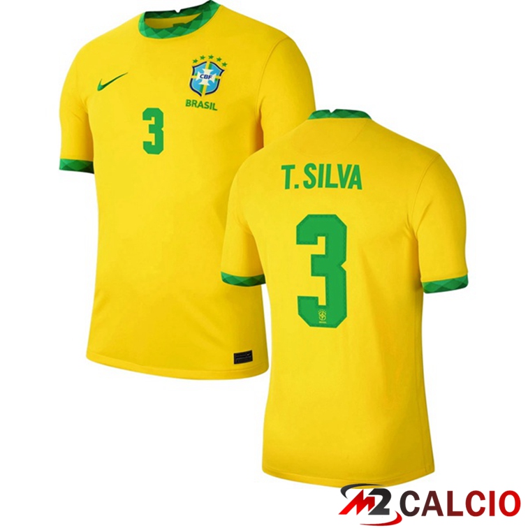 Maglia Nazionale Brasile (T.SILVA 3) Prima 2020/2021