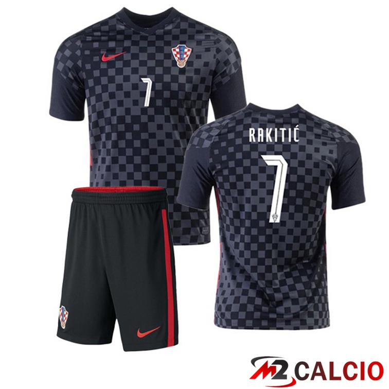 Maglia Nazionale Croazia (RAKITIĆ 7) Bambino Seconda 2020/2021