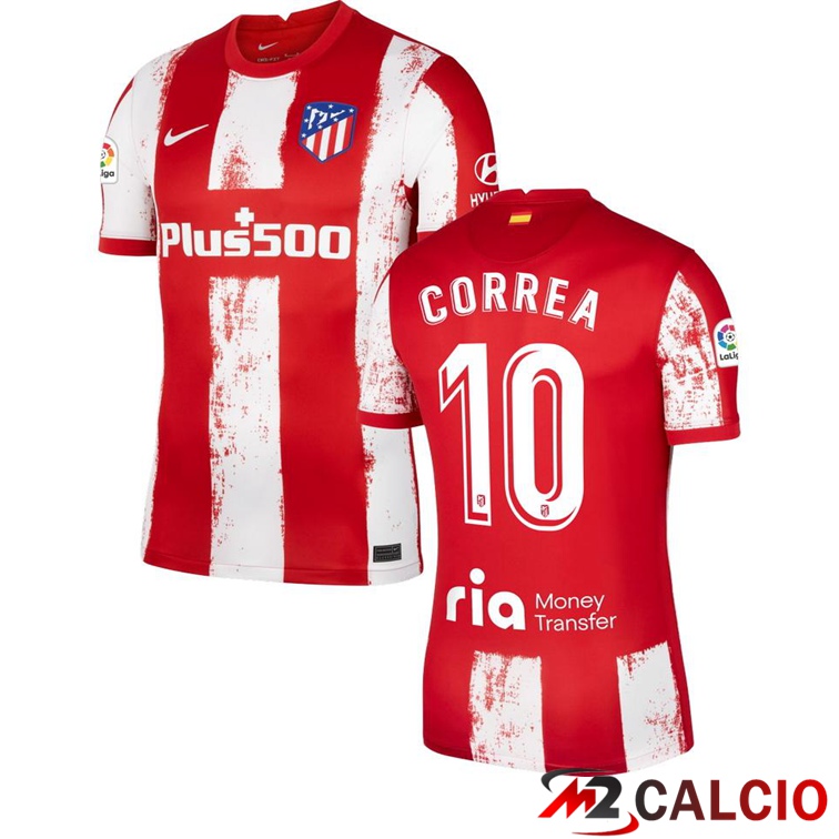Maglia Atletico Madrid (CORREA 10) Prima Rosso/Bianco 2021/2022