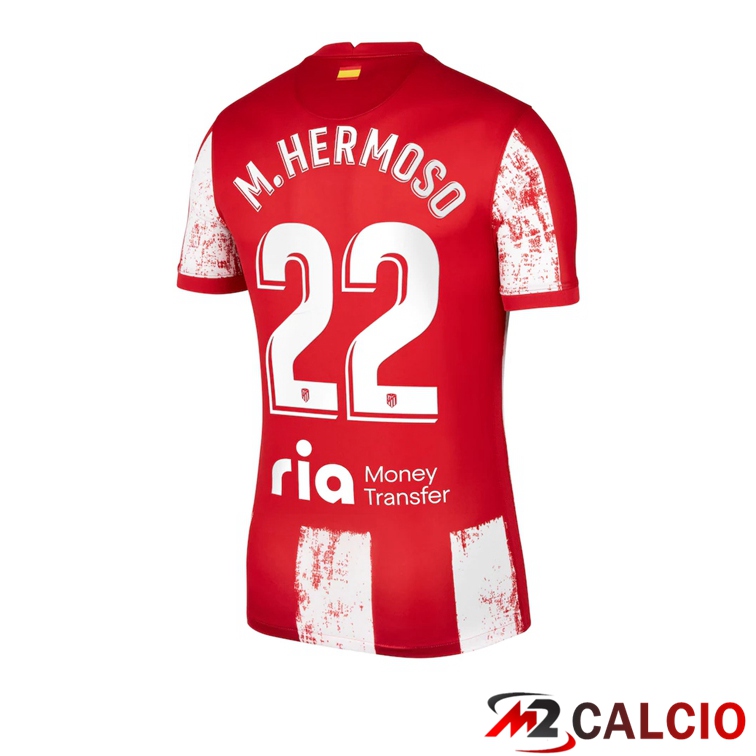 Maglia Atletico Madrid (Hermoso 22) Prima Rosso/Bianco 2021/2022