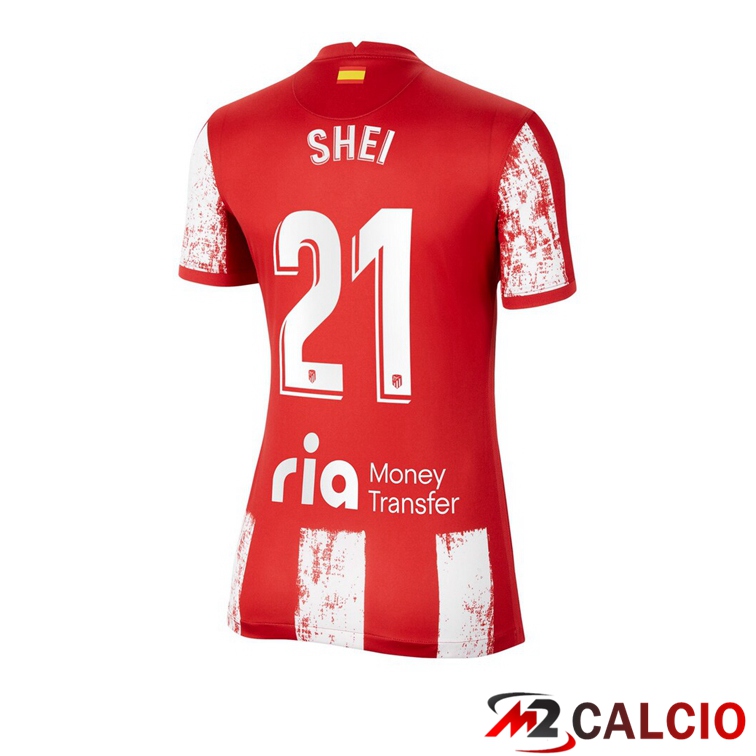 Maglia Atletico Madrid (CARRASCO 21) Donna Prima Rosso/Bianco 2021/2022