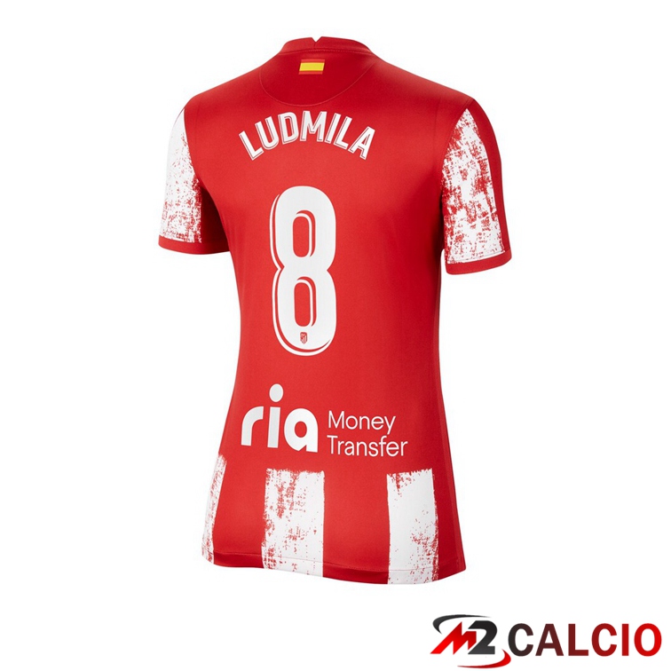 Maglia Atletico Madrid (GRIEZMANN 8) Donna Prima Rosso/Bianco 2021/2022