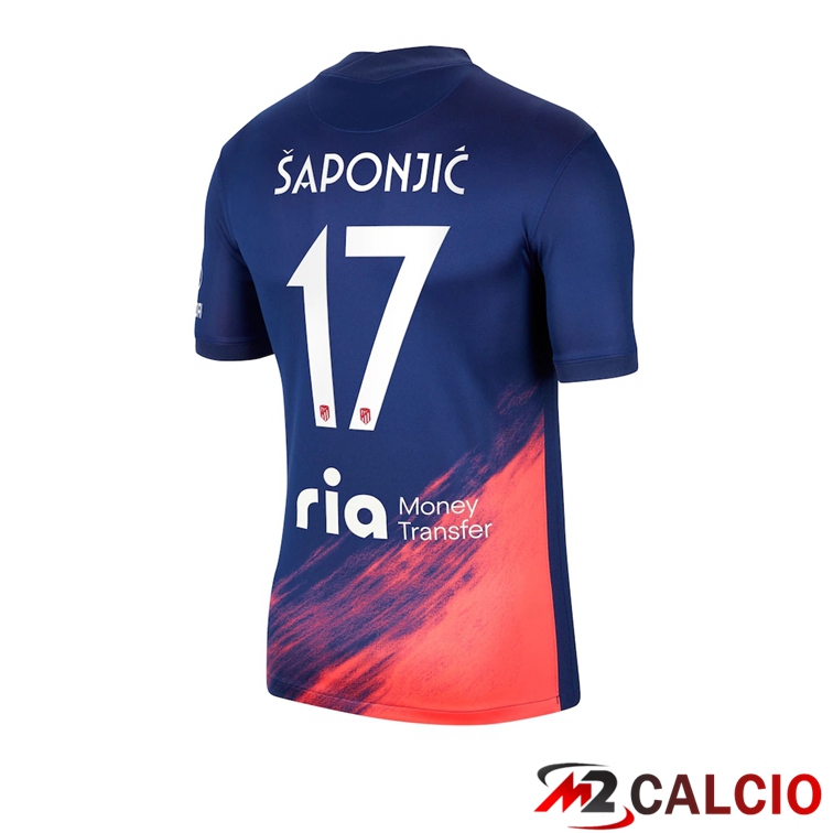 Maglia Atletico Madrid (Šaponjic 17) Seconda Blu Navy 2021/2022
