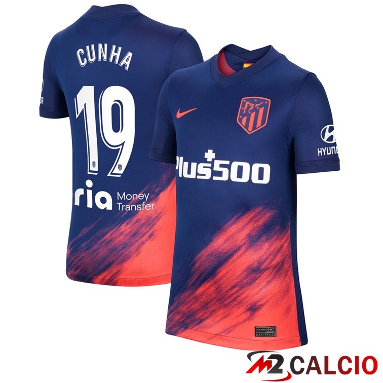 Maglia Atletico Madrid (Cunha 19) Seconda Blu Navy 2021/2022