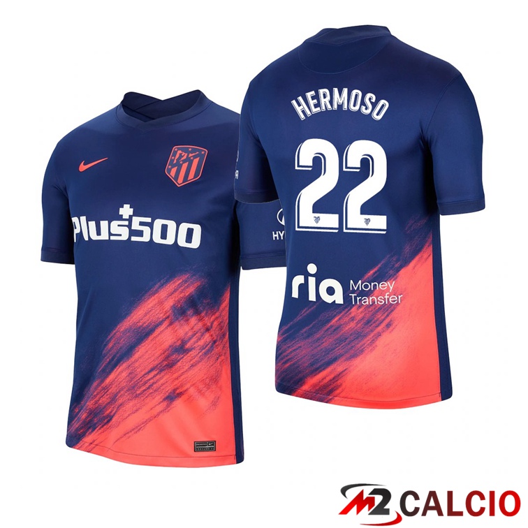 Maglia Atletico Madrid (Hermoso 22) Seconda Blu Navy 2021/2022