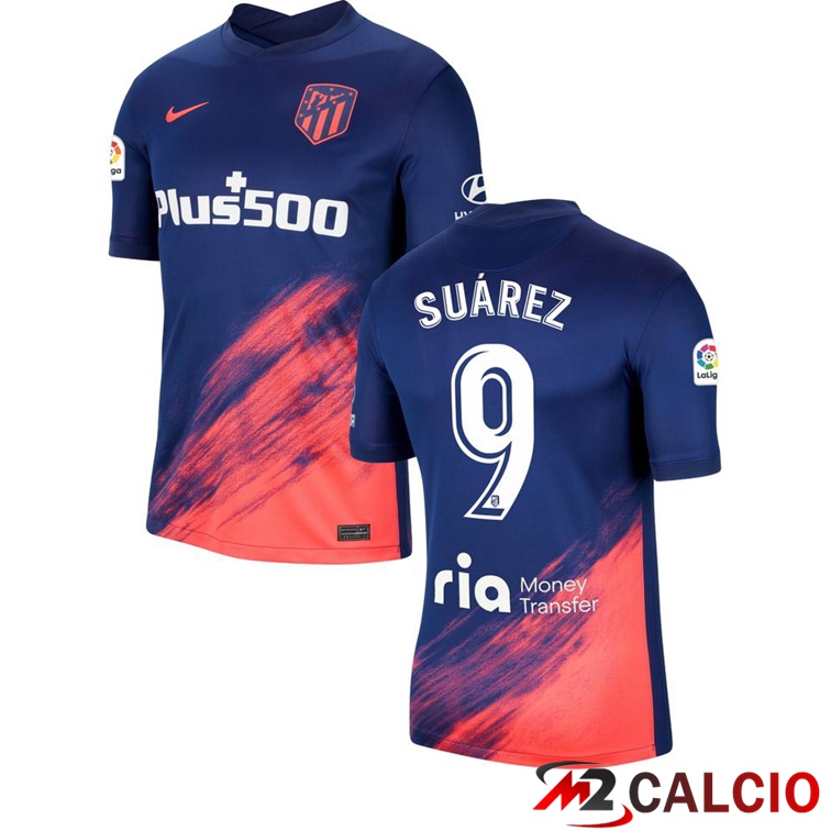 Maglia Atletico Madrid (SUAREZ 9) Seconda Blu Navy 2021/2022