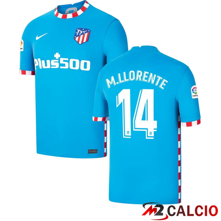 Maglia Atletico Madrid (M.LLORENTE 14) Terza Blu 2021/2022
