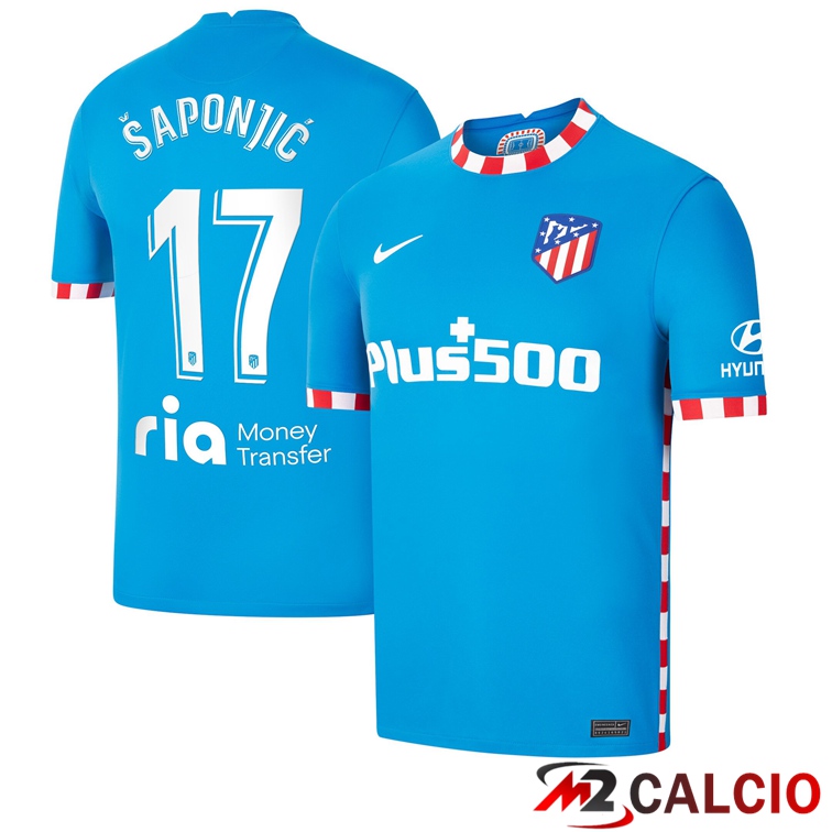 Maglia Atletico Madrid (Šaponjic 17) Terza Blu 2021/2022