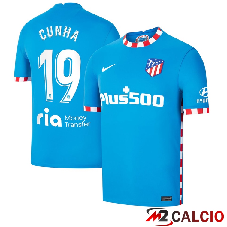 Maglia Atletico Madrid (Cunha 19) Terza Blu 2021/2022
