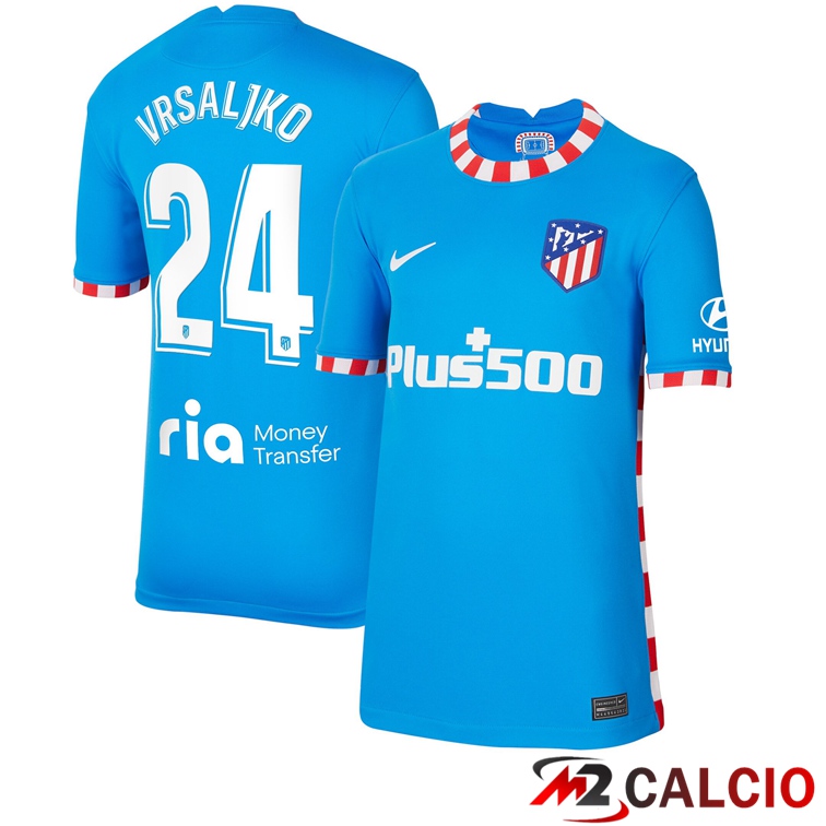 Maglia Atletico Madrid (Vrsaljko 24) Terza Blu 2021/2022