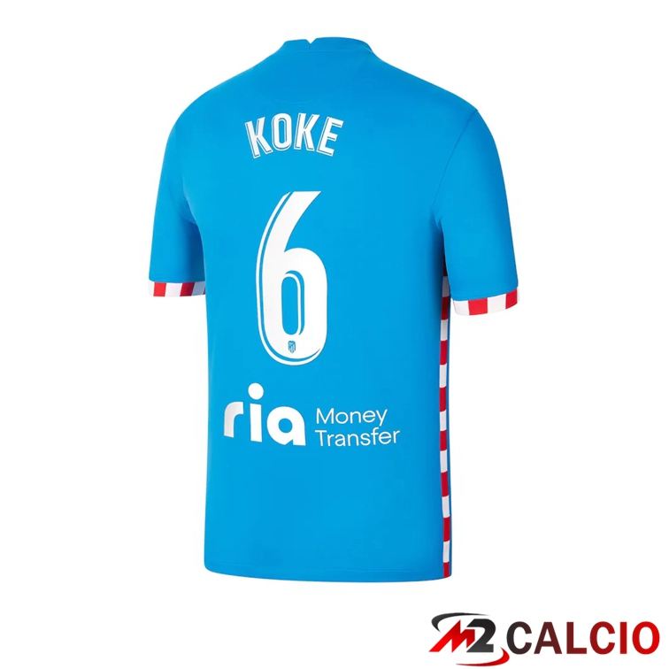 Maglia Atletico Madrid (KOKE 6) Terza Blu 2021/2022