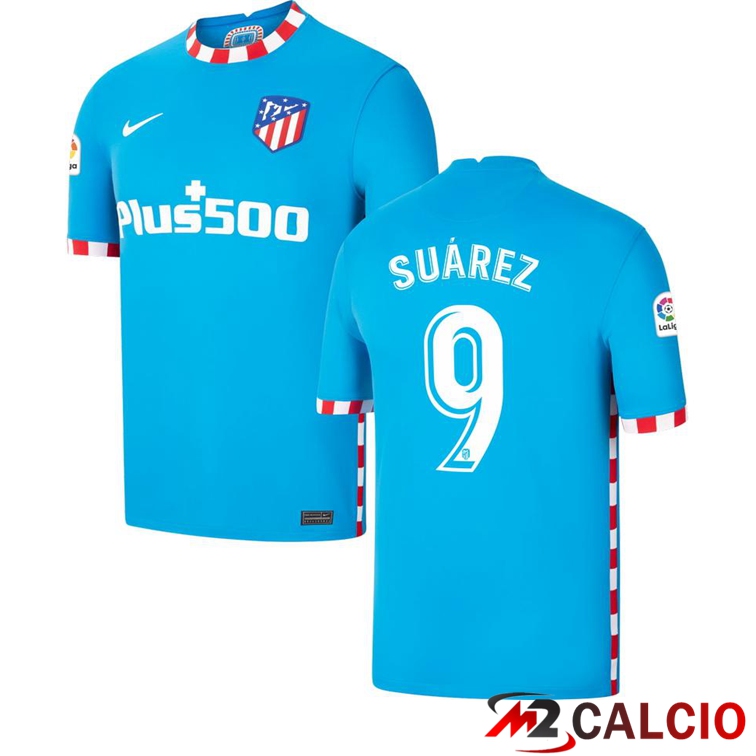 Maglia Atletico Madrid (SUAREZ 9) Terza Blu 2021/2022