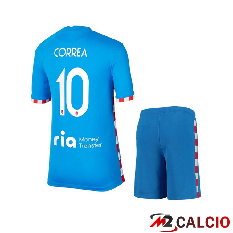 Maglia Atletico Madrid (CORREA 10) Bambino Terza Blu 2021/2022